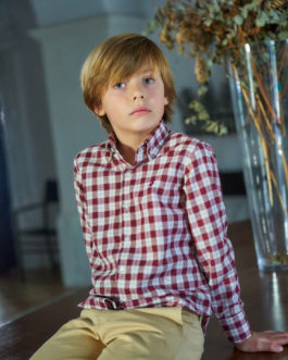 Camisa Vichy Burdeos