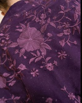 Mantón morado bordado morado claro