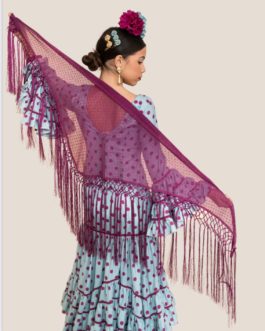 Mantón de plumeti buganvilla