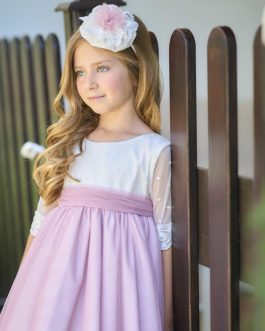Vestido tul falda rosa