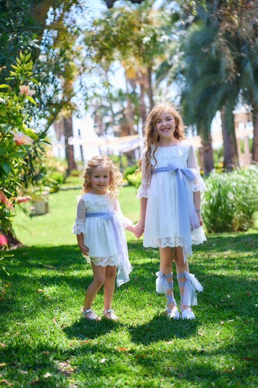 Vestido niña etamin lunar