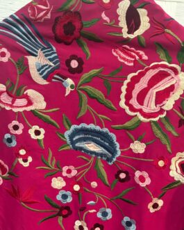 Mantón pavo real buganvilla.