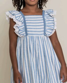 Vestido rayas azules