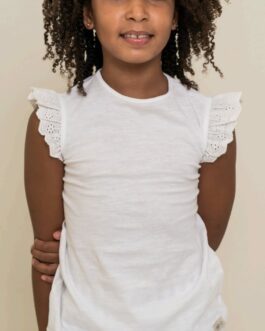 Camiseta blanca volante