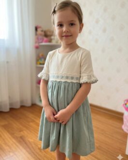 Vestido verde agua